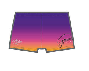 Mat look printed gymnastics Hotpant 3709 Purple/orange AQ1