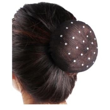 Haarnetz Schwarz mit kleinen Strasssteinen - Trendy Accessoires, 10cm 2908